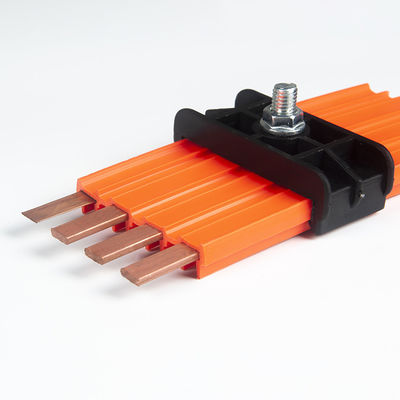 3P 4P 6P 90m Overhead Crane Electrical Bus Bars High Performance Orange Color