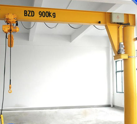 El pilar eléctrico del alzamiento 5T montó a Jib Crane Free Standing