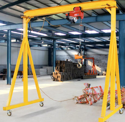 Alzamiento de cadena de Ton Portable Gantry Crane Electric del peso ligero 5
